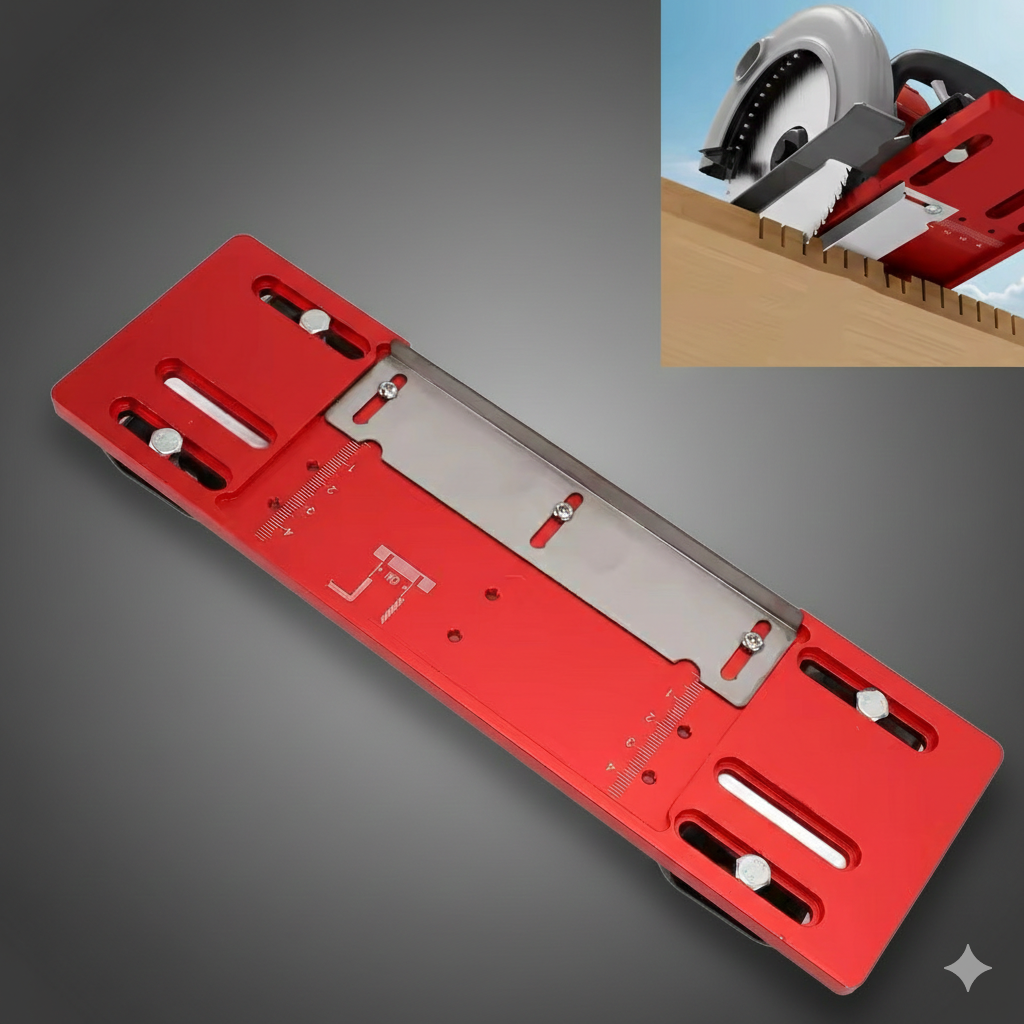 قاعدة توجيه احترافية للمنشار الدائري – قص مستقيم، دقيق وسريع بدون أخطاء